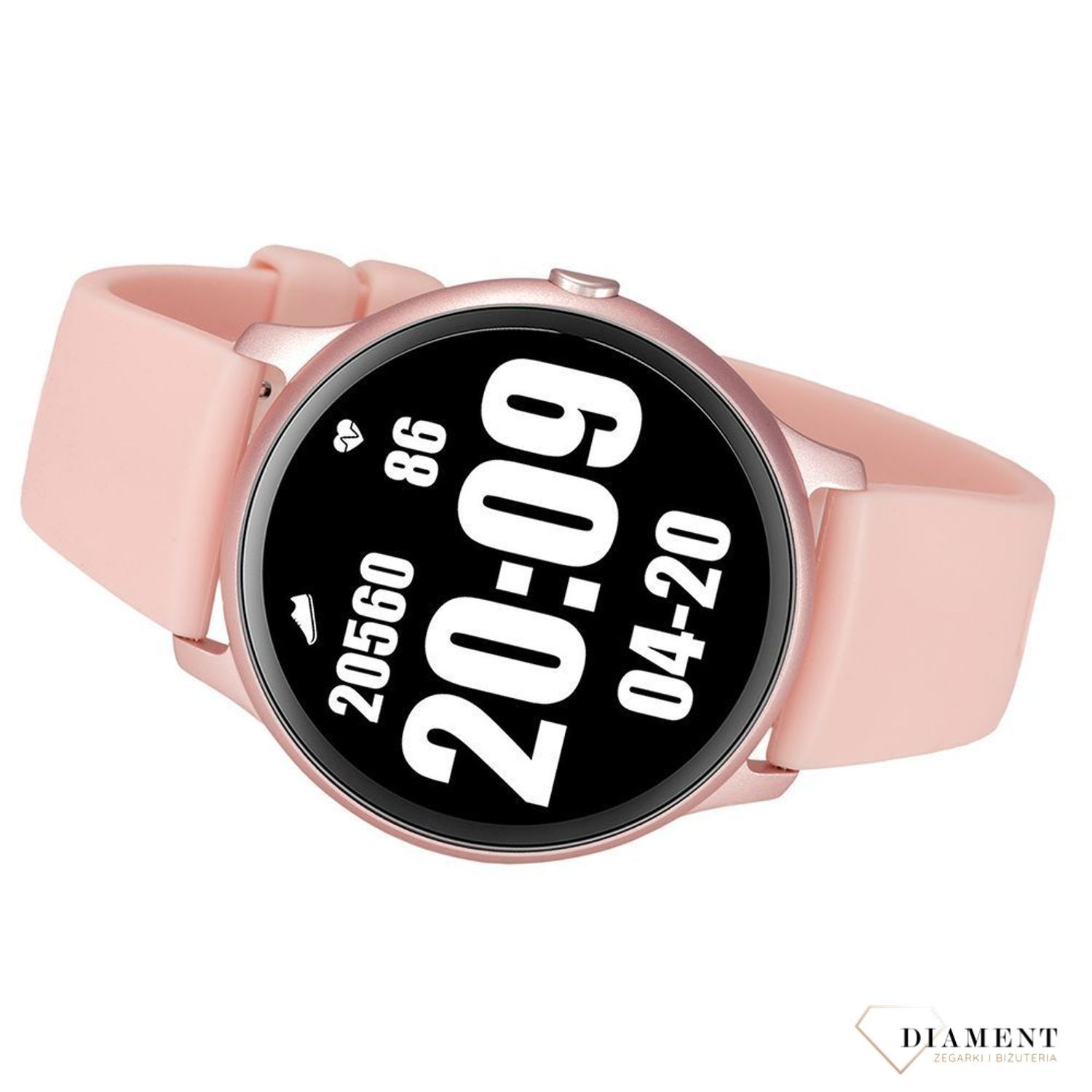 Smartwatch damski na różowym pasku 'Sport na różowo' RNCE61RIBX05AX (2).jpg